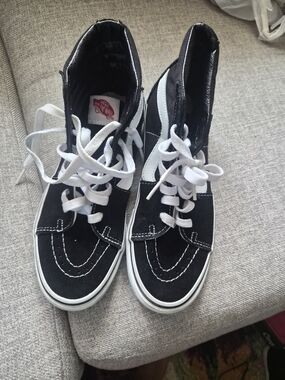 Vans Sk8-Hi Black & White High Top Sneakers